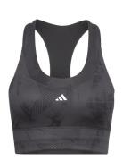 Run Ms Pkt Aop Sport Bras & Tops Sports Bras - All Black Adidas Perfor...