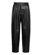 Hesizila-1 Bottoms Trousers Leather Leggings-Byxor Black HUGO