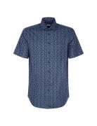 Cityhemden 1/2 Arm Tops Shirts Short-sleeved Blue Seidensticker