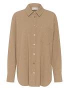 Loginagz Ls Shirt Tops Shirts Long-sleeved Beige Gestuz