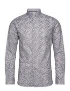 Jack & J S Jprblanordic Print Shirt L/S Sn Blå