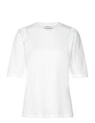 Mschtiffa Logan 2/4 Puff Tee Tops T-shirts & Tops Short-sleeved White ...