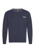 Balance Ls-Shirt Tops T-shirts Long-sleeved Navy BOSS