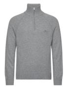 GANT Bicolored Raglan H-Zip Grå