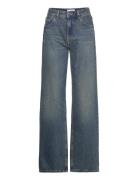 Mid-Rise Straight Jeans Bottoms Jeans Wide Blue Mango