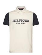 Monotype Colourblock Reg Polo Tops Polos Short-sleeved Beige Tommy Hil...