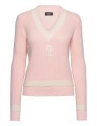 Cable-Knit Cotton Cricket Sweater Tops Knitwear Jumpers Pink Lauren Ra...