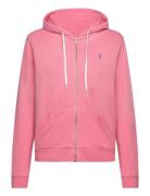 Cotton Fleece Full-Zip Hoodie Tops Sweat-shirts & Hoodies Hoodies Pink...