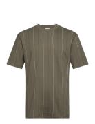 Aop Over D Tee S/S Tops T-shirts Short-sleeved Green Lindbergh