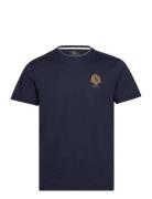 Heritage Logo Tee Tops T-shirts Short-sleeved Navy Hackett London