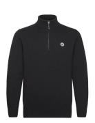 Double A By Wood Wood Blu Halfzip Jumper Svart