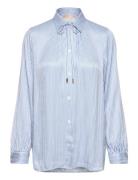 Gphc Ladder Pinestr Top Tops Shirts Long-sleeved Blue Michael Kors