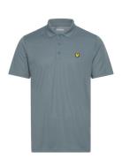 Golf Tech Polo Shirt Sport Polos Short-sleeved Blue Lyle & Scott Sport