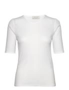 Lyocell Rib Tee Designers T-shirts & Tops Short-sleeved White House Of...