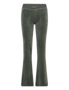 Layla Low Rise Flare Pocketed Bottoms Trousers Joggers Green Juicy Cou...