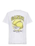 Basic Cotton Jersey Designers T-shirts & Tops Short-sleeved White Gann...