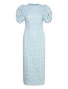 Lace Midi Fitted Dress Designers Maxi Dress Blue ROTATE Birger Christe...