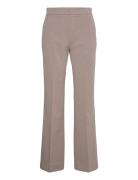 Mid-Rise Wideleg Trousers Bottoms Trousers Suitpants Brown Mango