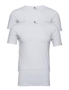 Basic Bamboo Tee S/S 2 Pack Tops T-shirts Short-sleeved White Lindberg...