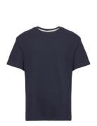 Akkikki Structure Tee Tops T-shirts Short-sleeved Navy Anerkjendt