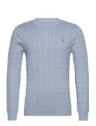 GANT Cotton Cable C-Neck Blå