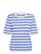 Kalizza Striped Knit Tops Knitwear Jumpers Blue Kaffe