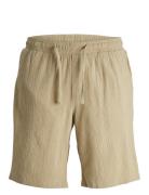 Jack & J S Jpstjaiden Jjcrinkle Jogger Short Sn Beige