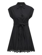 Onllou Life Emb S/S Shirt Dress Ptm Kort Klänning Black ONLY