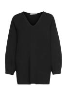 Talligz V-Pullover Tops Knitwear Jumpers Black Gestuz