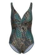 Nura Swimsuit Gold Baddräkt Badkläder Green Missya