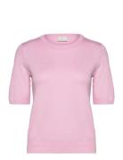 Kalizza O-Neck Pullover Tops Knitwear Jumpers Pink Kaffe