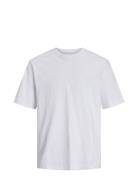 Jorvalencia Back Tee Ss Crew Neck Tops T-shirts Short-sleeved White Ja...
