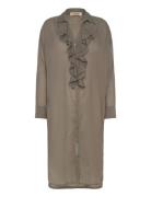 MOS MOSH Mmjelena Voile Dress Khaki Green