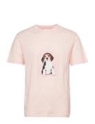 Ace Cute Doggy T-Shirt Tops T-shirts Short-sleeved Pink Double A By Wo...