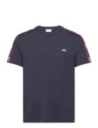 Shoulder Tape Ss T-Shirt Tops T-shirts Short-sleeved Blue GANT