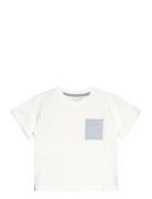 Printed Pocket T-Shirt Tops T-shirts Short-sleeved White Mango