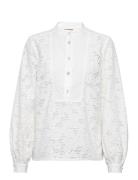 Basma Tops Blouses Long-sleeved White Custommade