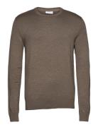 Lindbergh Melange Round Neck Knit Grå