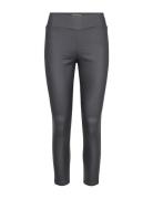 Sc-Pam Bottoms Trousers Leather Leggings-Byxor Grey Soyaconcept