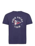 Classic Fit Polo Yacht Club T-Shirt Tops T-shirts Short-sleeved Navy P...