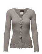 Rosemunde Rwbabette Ls V-Neck Regular Lace Ca Grå