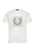 Fred Perry Striped Laurel Wreath Tee Vit