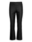 Kaada Crop Jeggins Bottoms Trousers Leather Leggings-Byxor Black Kaffe