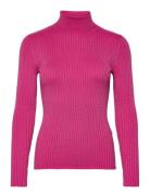 Slflydia Ls Knit Rollneck Lurex B Tops Knitwear Turtleneck Pink Select...