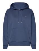 Rel Shield Hoodie Tops Sweat-shirts & Hoodies Hoodies Blue GANT