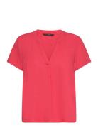 Vero Moda Vmmymilo Ss V-Neck Top Wvn Ga Korall