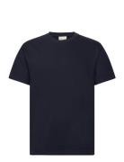 GANT Textured Ss T-Shirt Blå