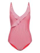 Santorini Swimsuit Baddräkt Badkläder Red Missya