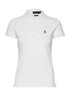 Slim Fit Stretch Polo Shirt Tops T-shirts & Tops Polos White Polo Ralp...
