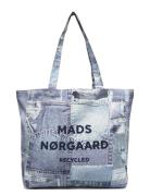 Recycled Boutique Athene Aop Bag Shopper Väska Blue Mads Nørgaard